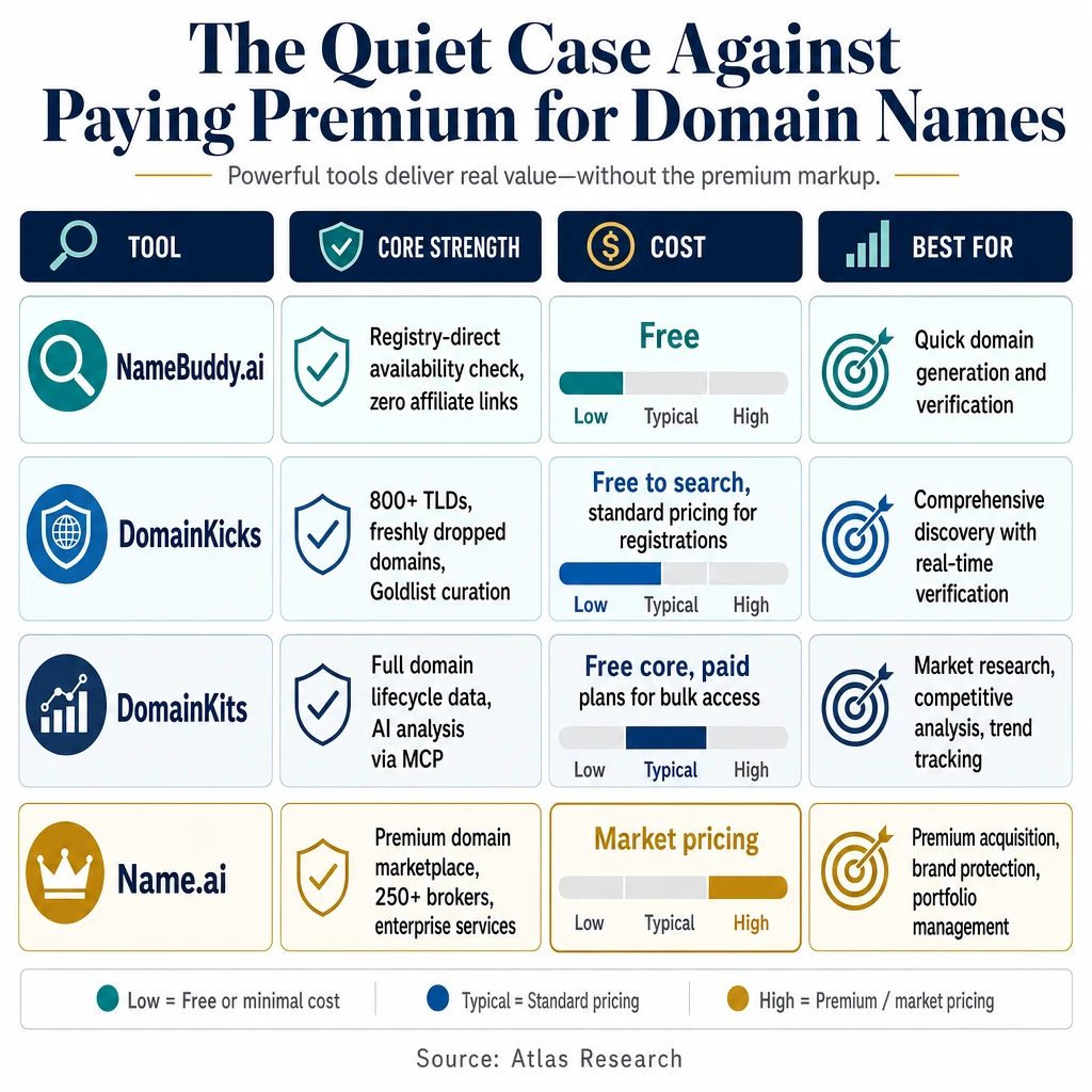 Infographic: The Quiet Case Against Paying Premium for Domain Names
